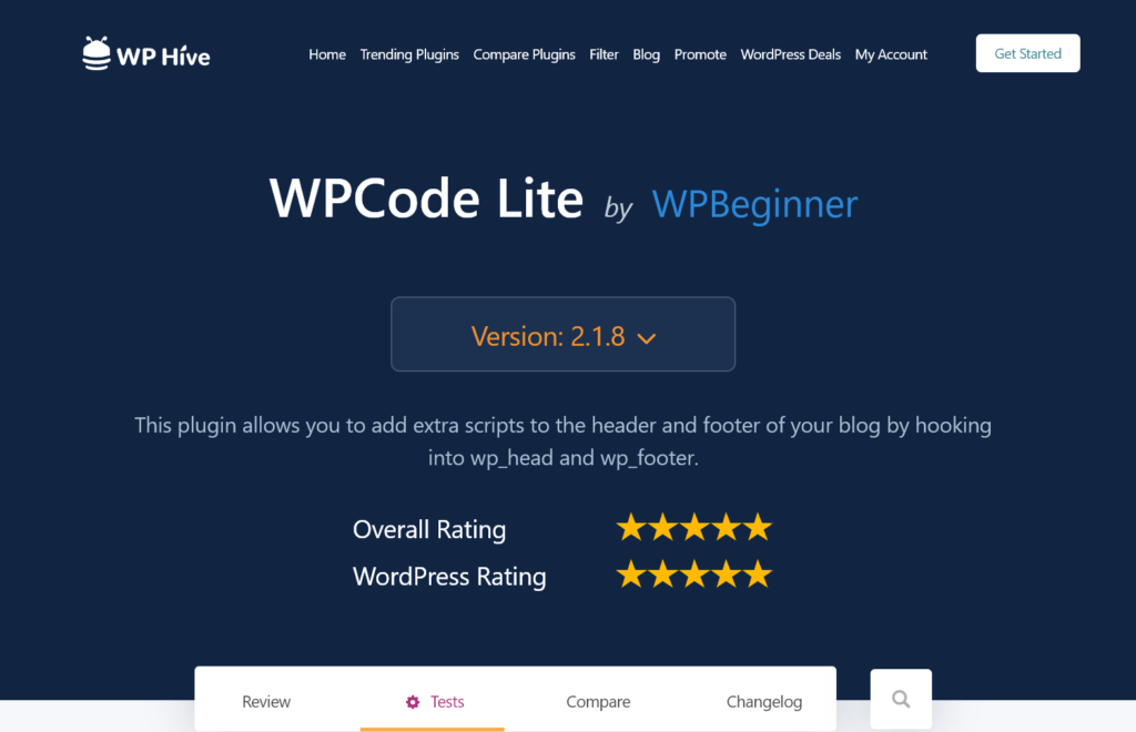Plugin de WordPress WPCode Lite