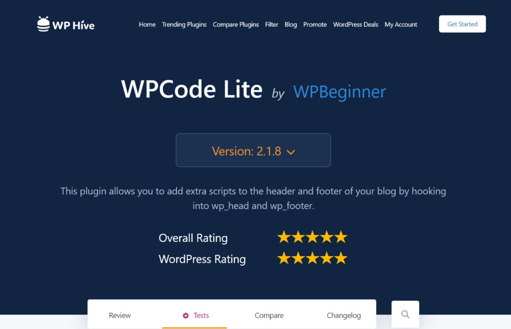 Plugin WPCode Lite para WordPress