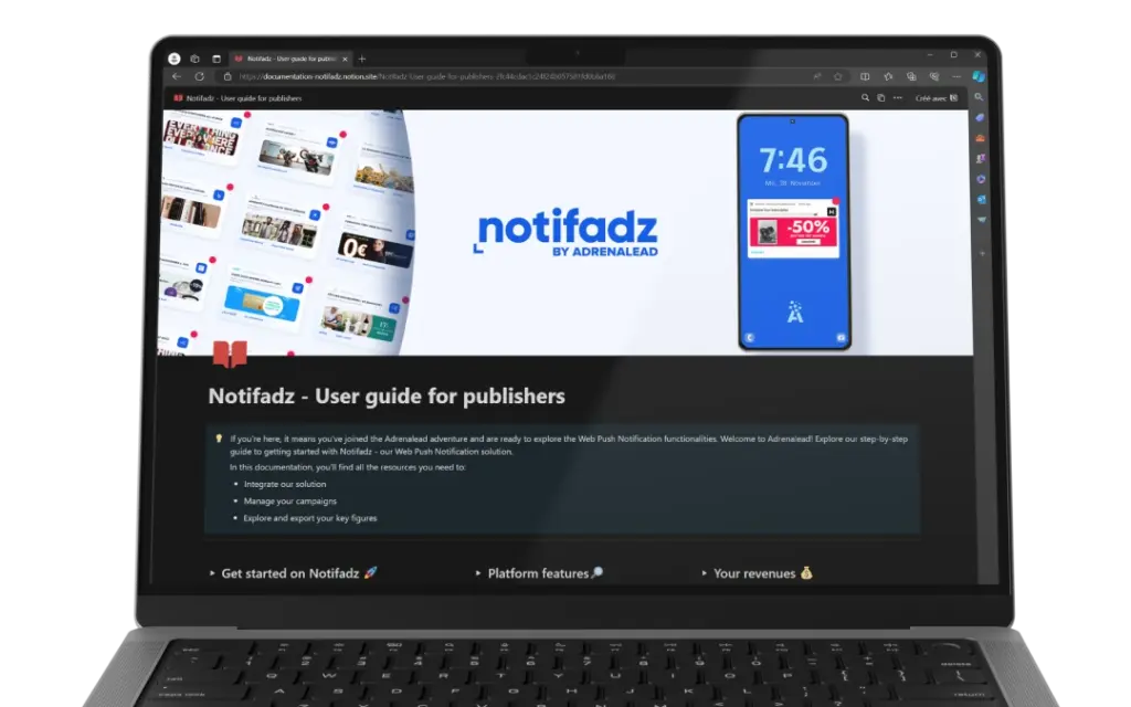 Documentación Guías de usuario de Notifadz para editores