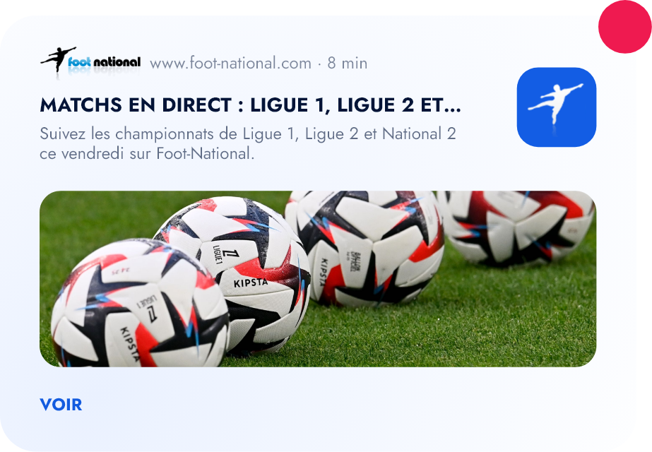 Notification Foot National Horyzon Media pour témoignage