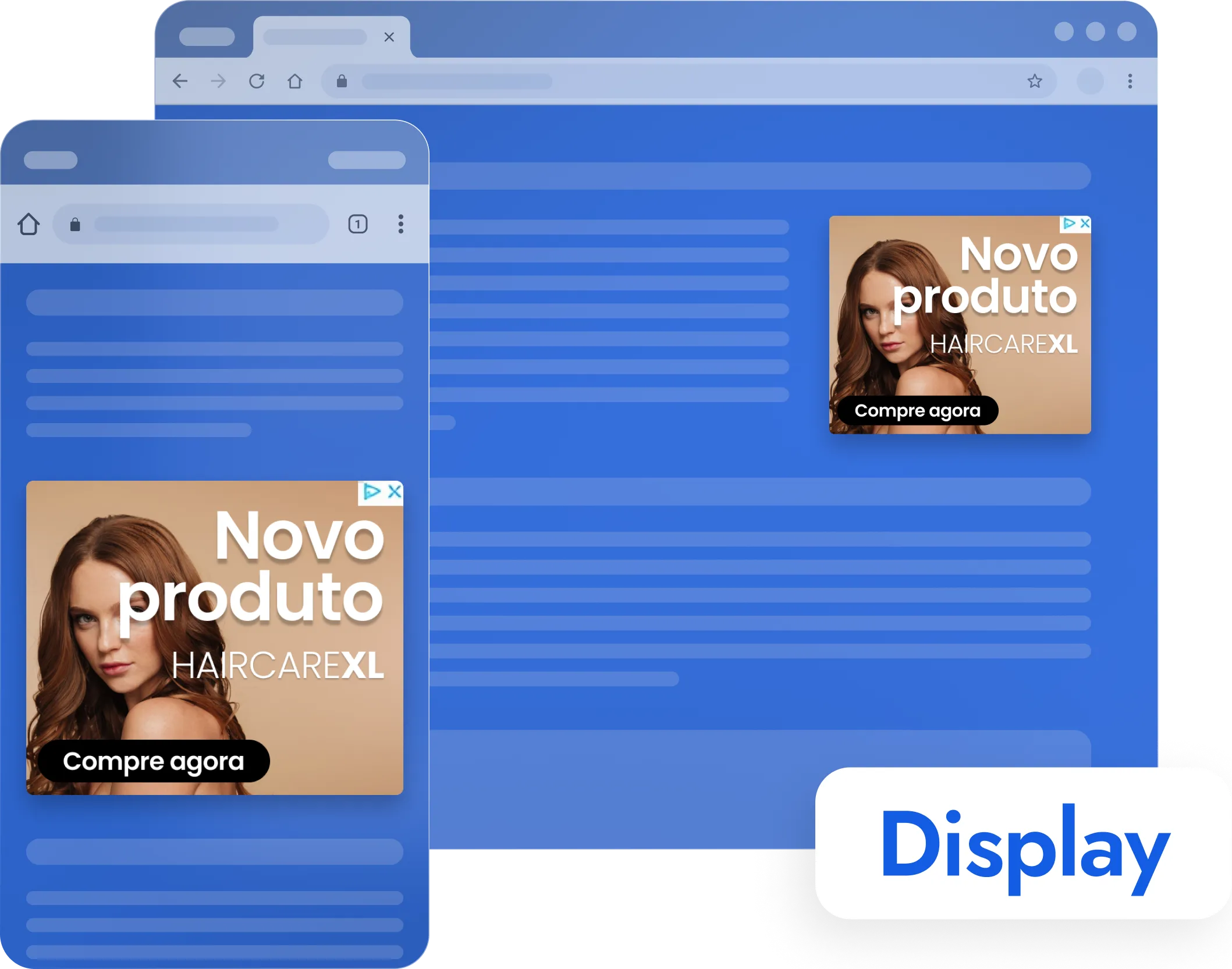 plataforma de monetização exemplo de formato Display