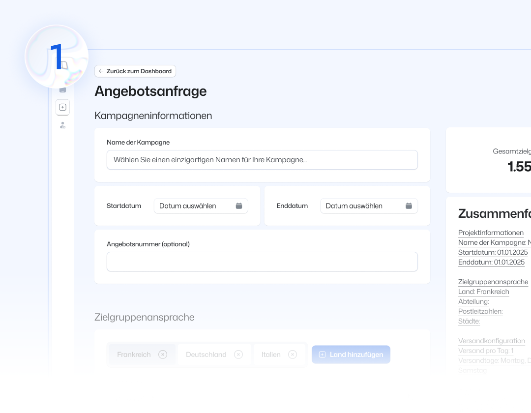 Schritt 1: Konto erstellen und Lösung installieren